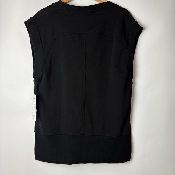 NWT Athleta Retro Terry V-Neck Sweatshirt Black S - Picture 6 of 10